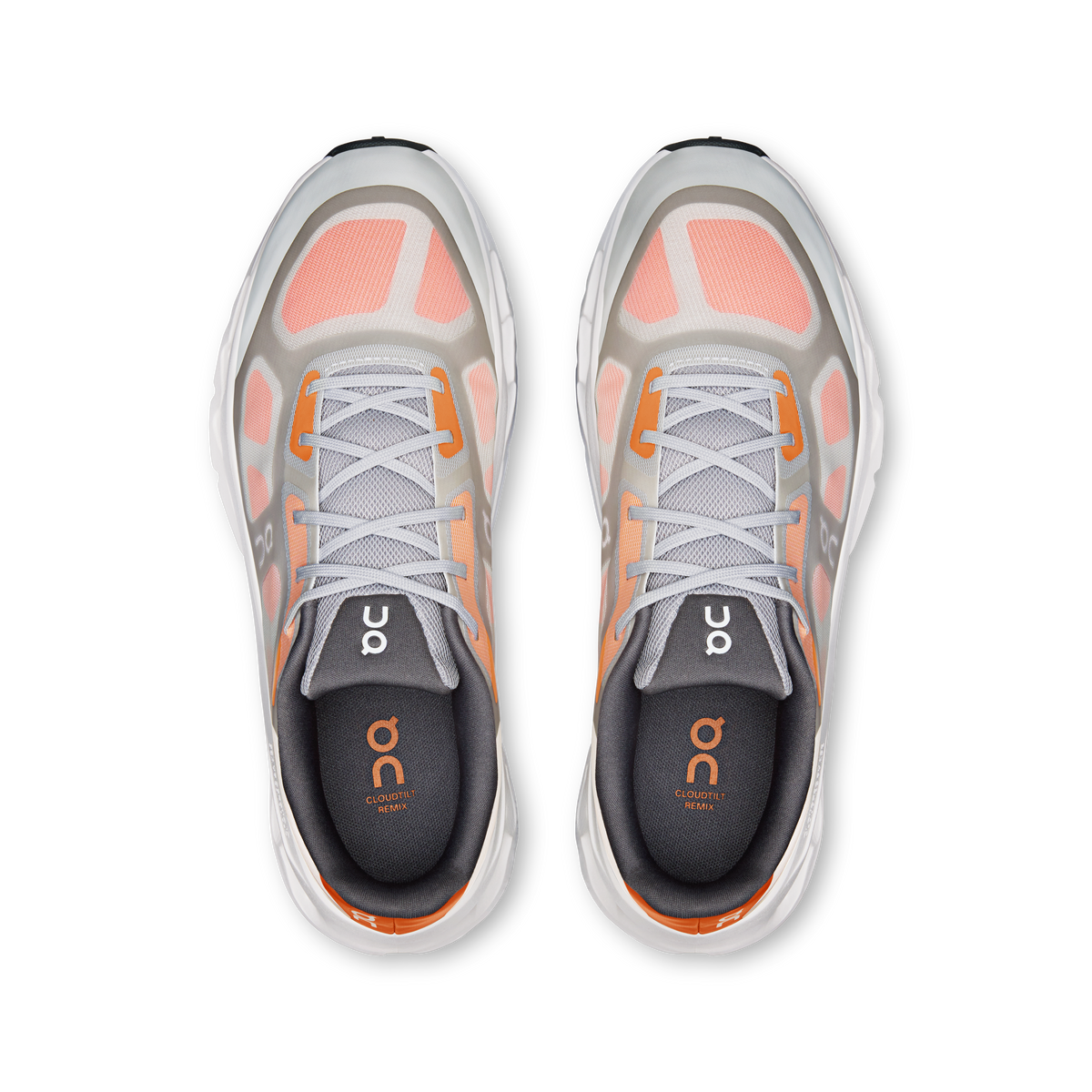 On Cloudtilt Remix homme – Gris & Orange (Autumn | Ivory) – vue 2