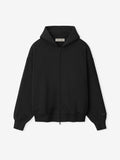 Essentials Classic Zip-Up Hoodie Vintage Black - face