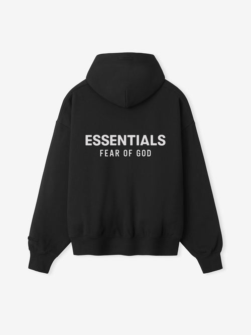 Essentials Classic Zip-Up Hoodie Vintage Black - dos