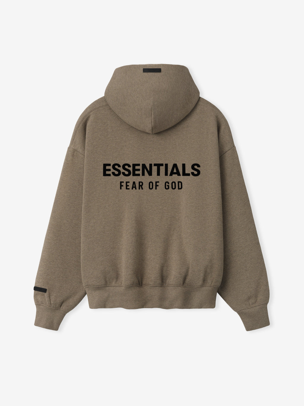 Essentials Classic Zip-Up Hoodie Marron chiné - dos