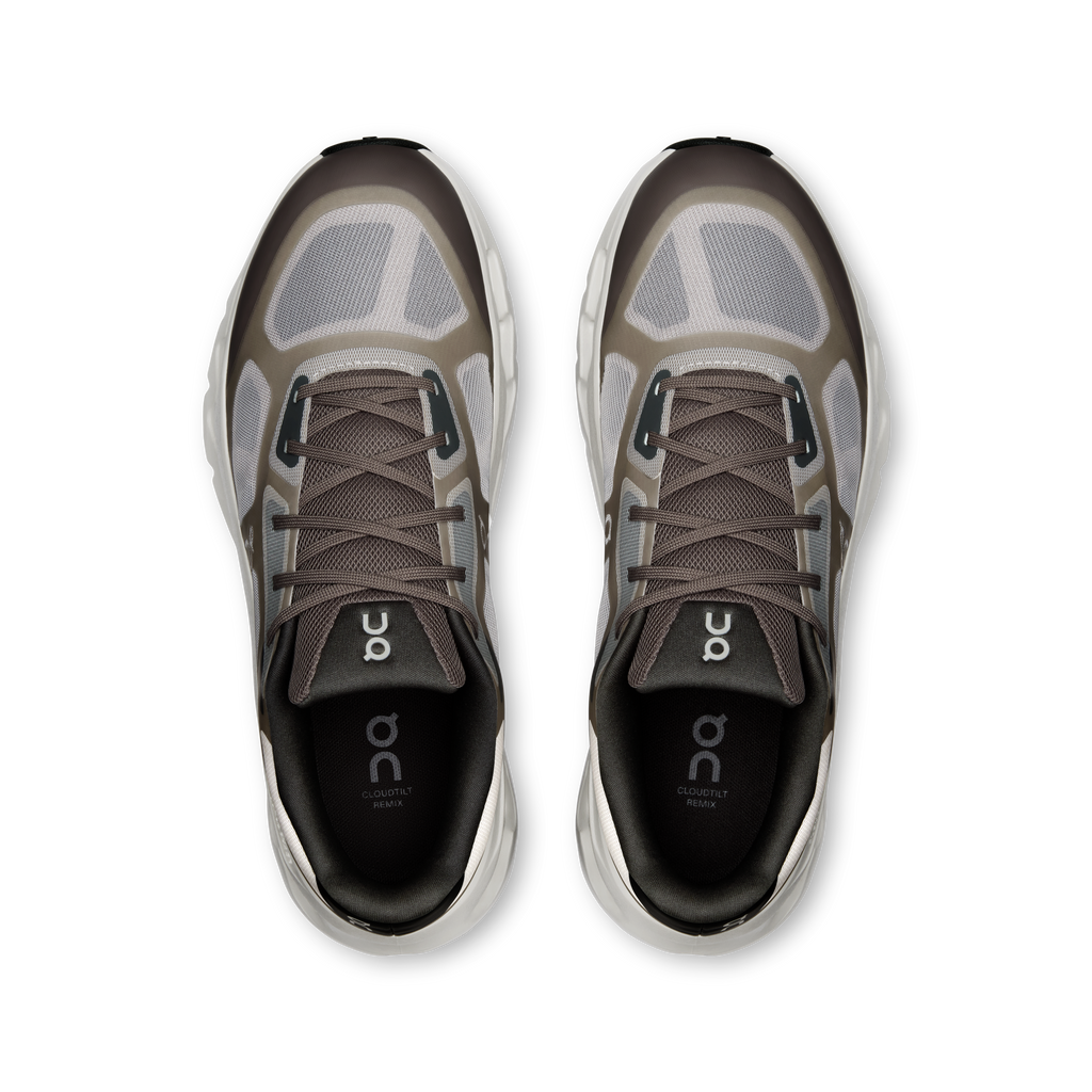 On Cloudtilt Remix homme – Gris & Marron (Ash | Espresso) – vue 2