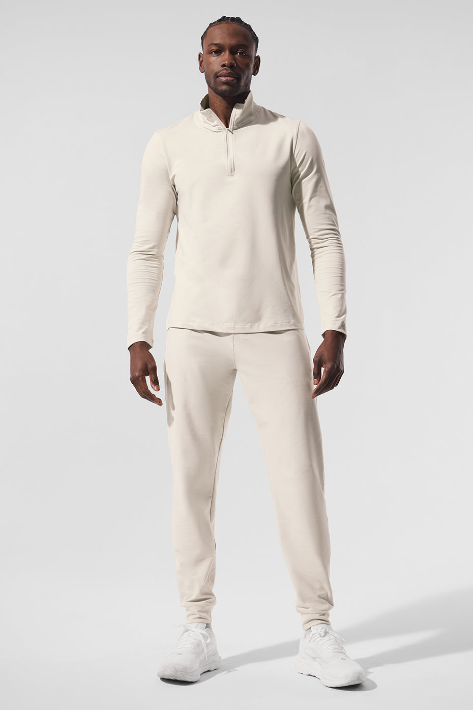 Alo Conquer 1/4 Zip Reform Long Sleeve Écru - photo 3