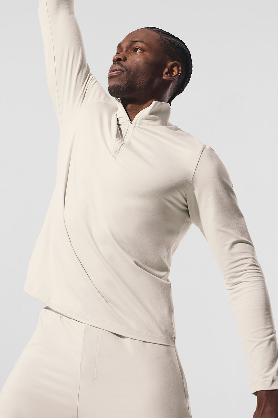 Alo Conquer 1/4 Zip Reform Long Sleeve Écru - photo 2