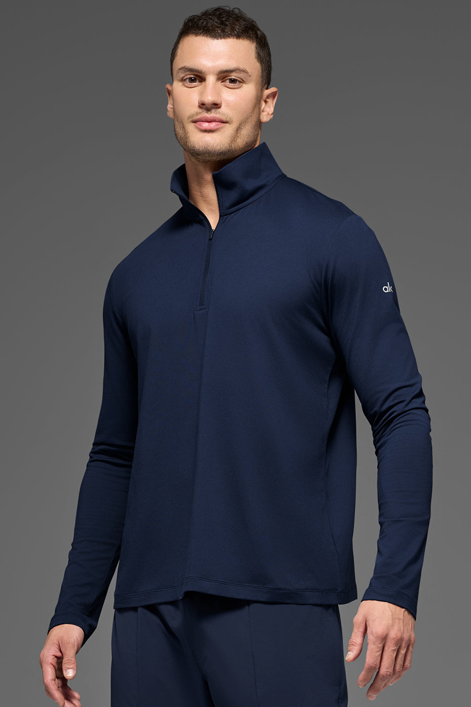 Alo Conquer 1/4 Zip Reform Long Sleeve Bleu marine - photo 1