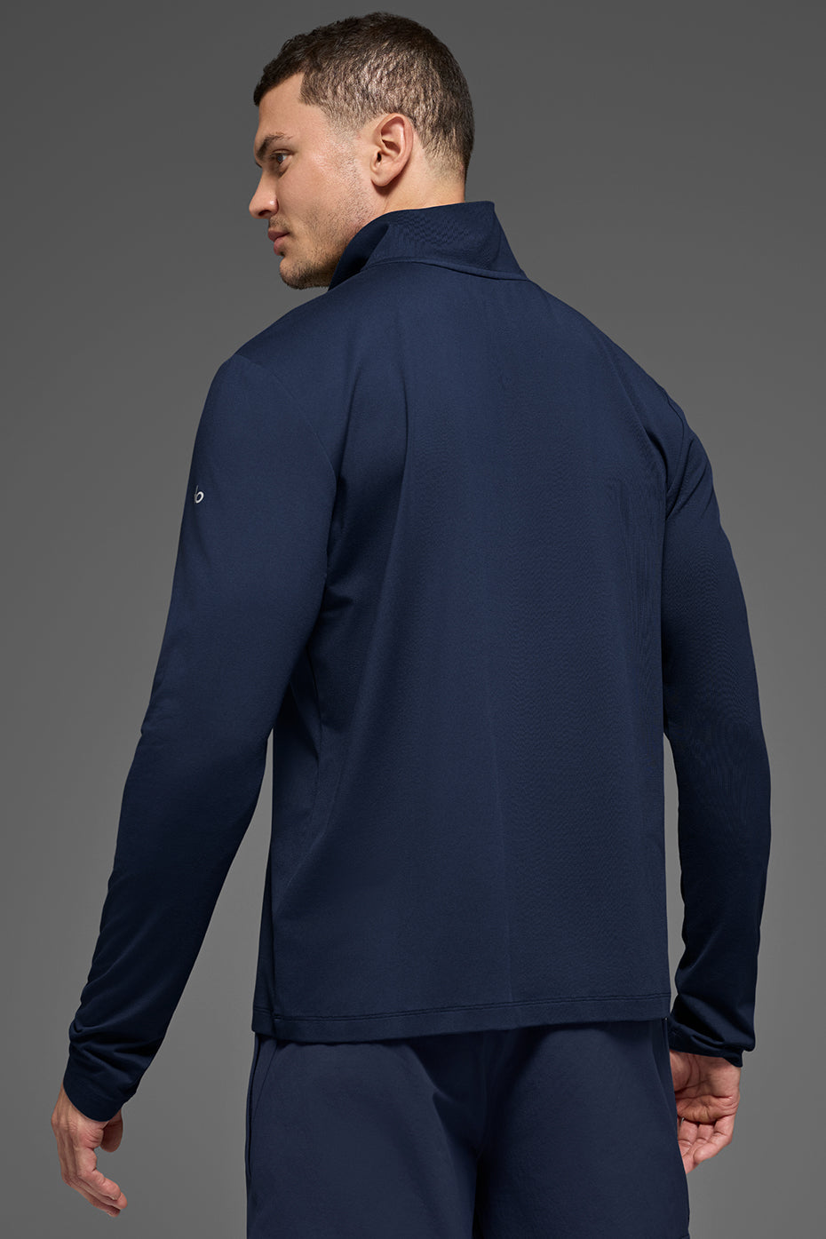 Alo Conquer 1/4 Zip Reform Long Sleeve Bleu marine - photo 2