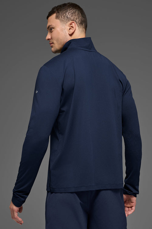 Alo Conquer 1/4 Zip Reform Long Sleeve Bleu marine - photo 2