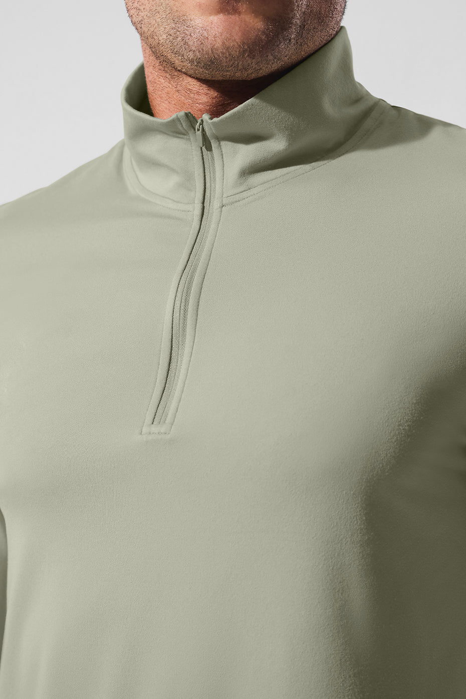 Alo Conquer 1/4 Zip Reform Long Sleeve Beige pierre - photo 4