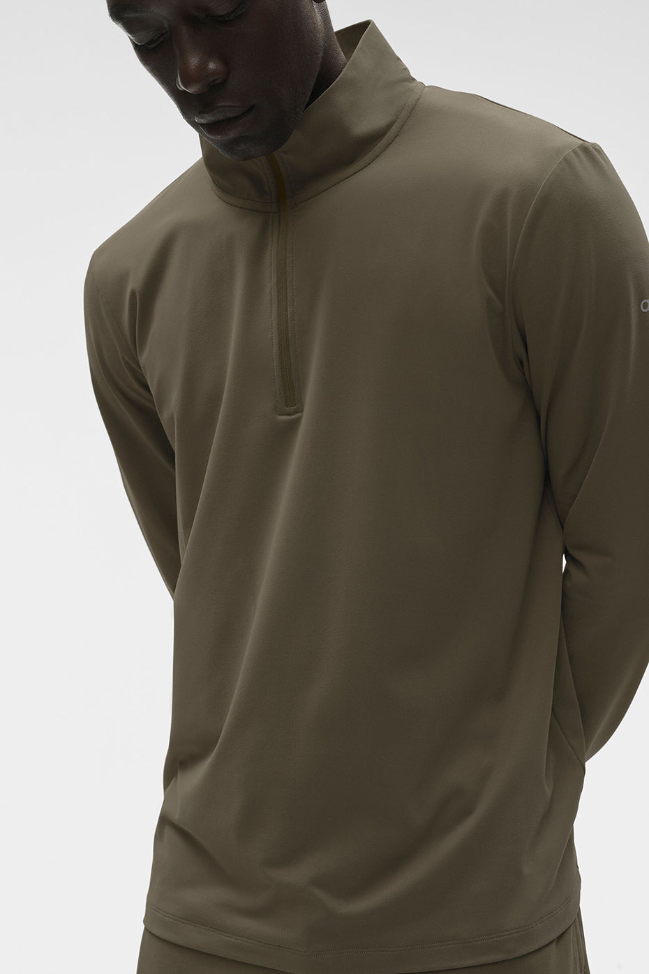 Alo Conquer 1/4 Zip Reform Long Sleeve Vert olive - photo 3