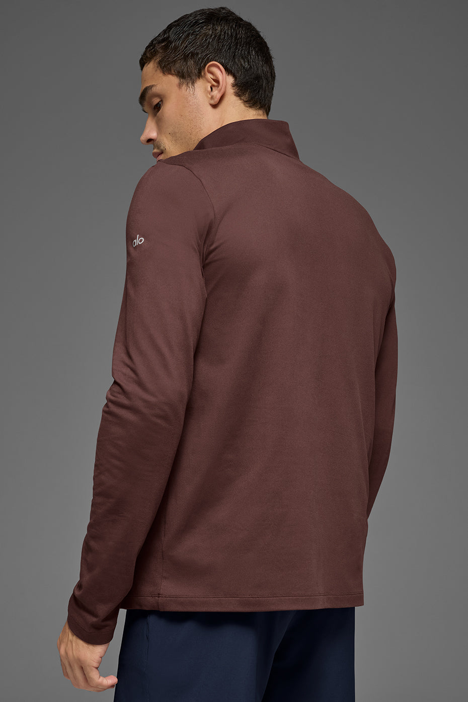 Alo Conquer 1/4 Zip Reform Long Sleeve Marron - photo 3