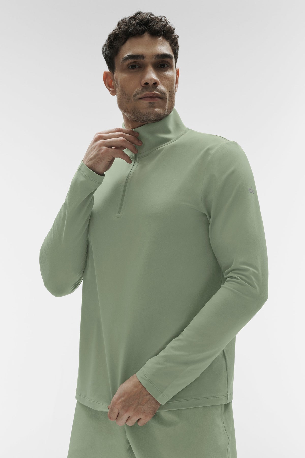 Alo Conquer 1/4 Zip Reform Long Sleeve Vert dune - photo 3