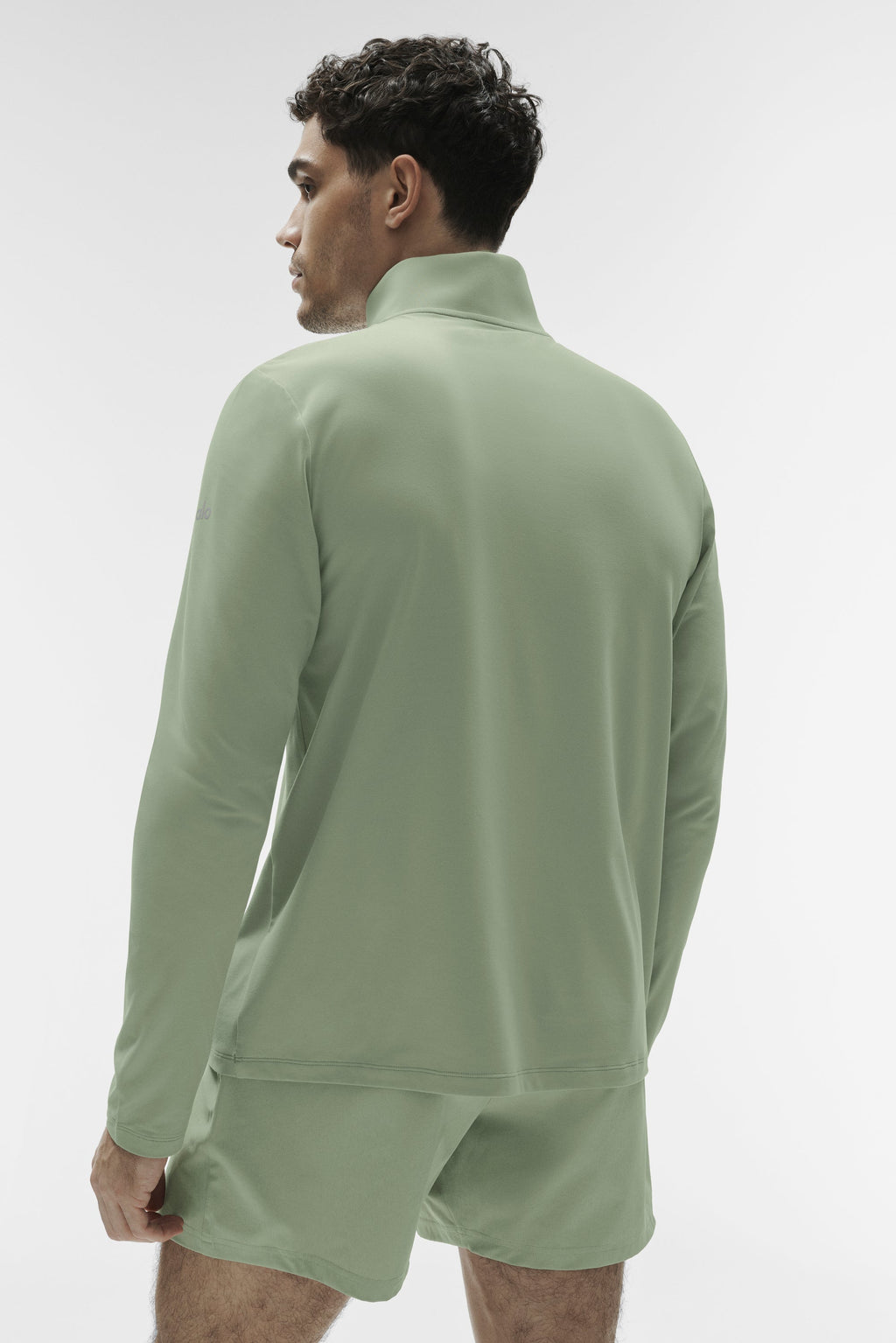 Alo Conquer 1/4 Zip Reform Long Sleeve Vert dune - photo 4