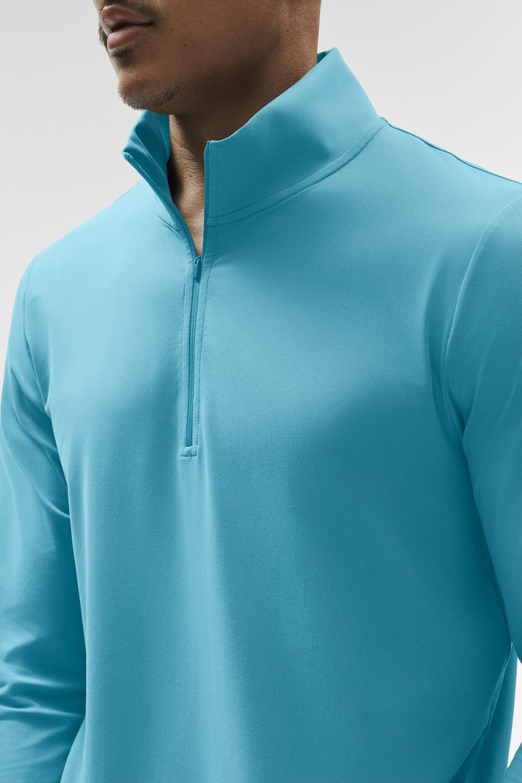Alo Conquer 1/4 Zip Reform Long Sleeve Bleu ciel - photo 3