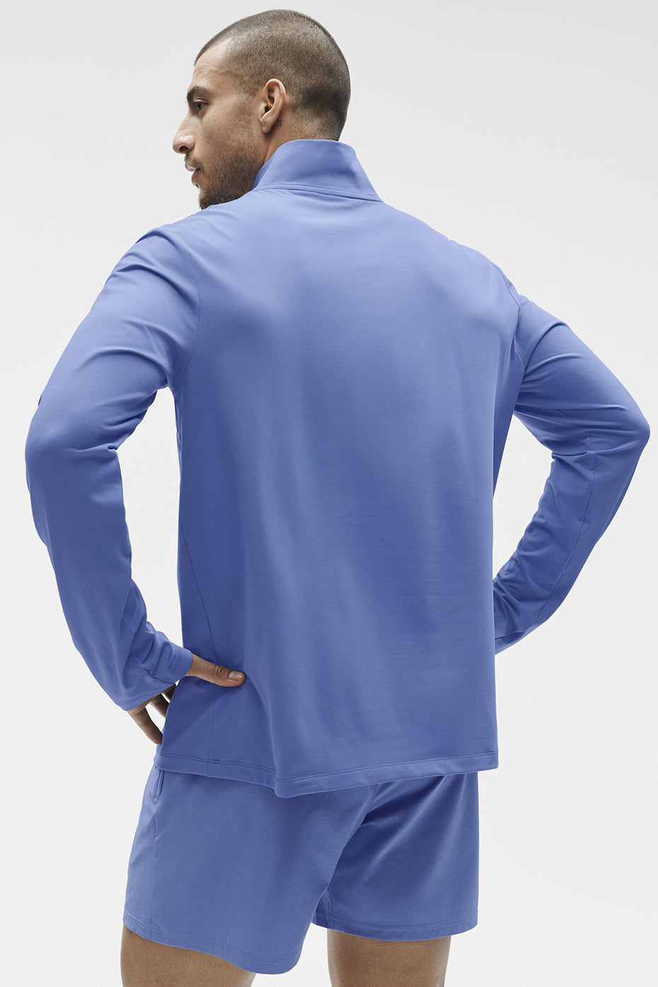 Alo Conquer 1/4 Zip Reform Long Sleeve Bleu Provence - photo 2