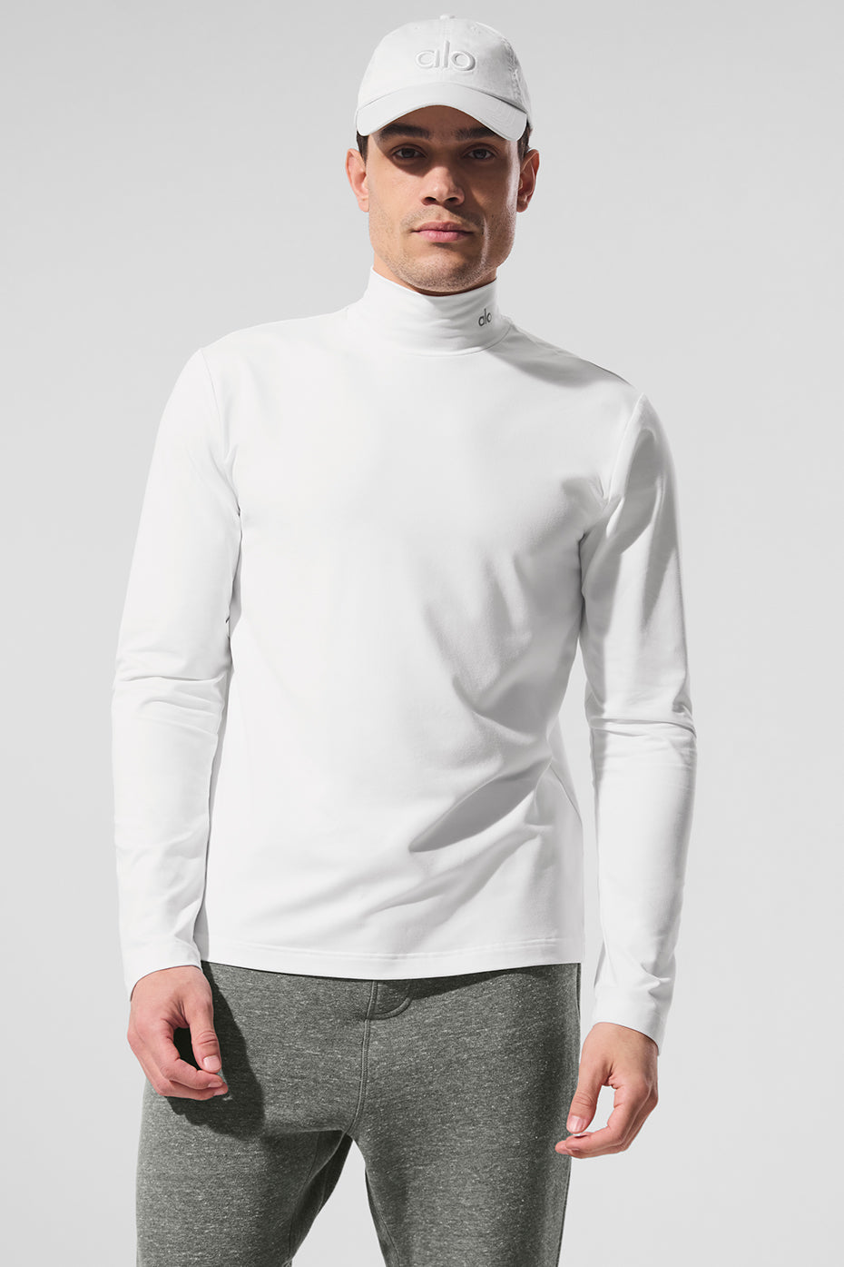 Alo Conquer Reform Mock Neck Long Sleeve Blanc - photo 1