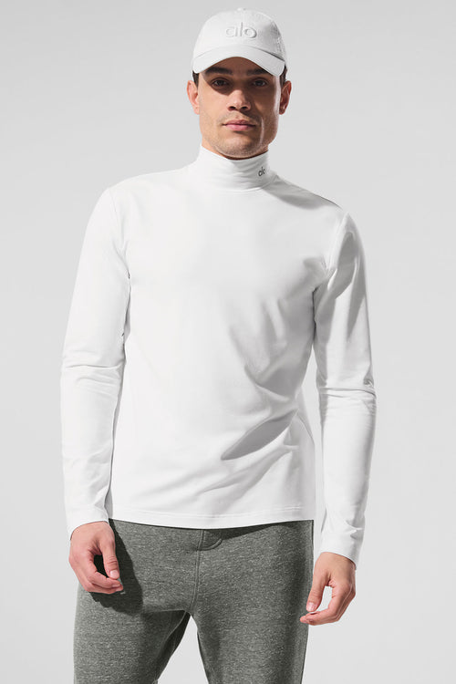 Alo Conquer Reform Mock Neck Long Sleeve Blanc - photo 1