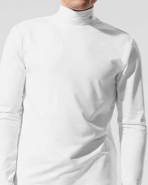 Alo Conquer Reform Mock Neck Blanc
