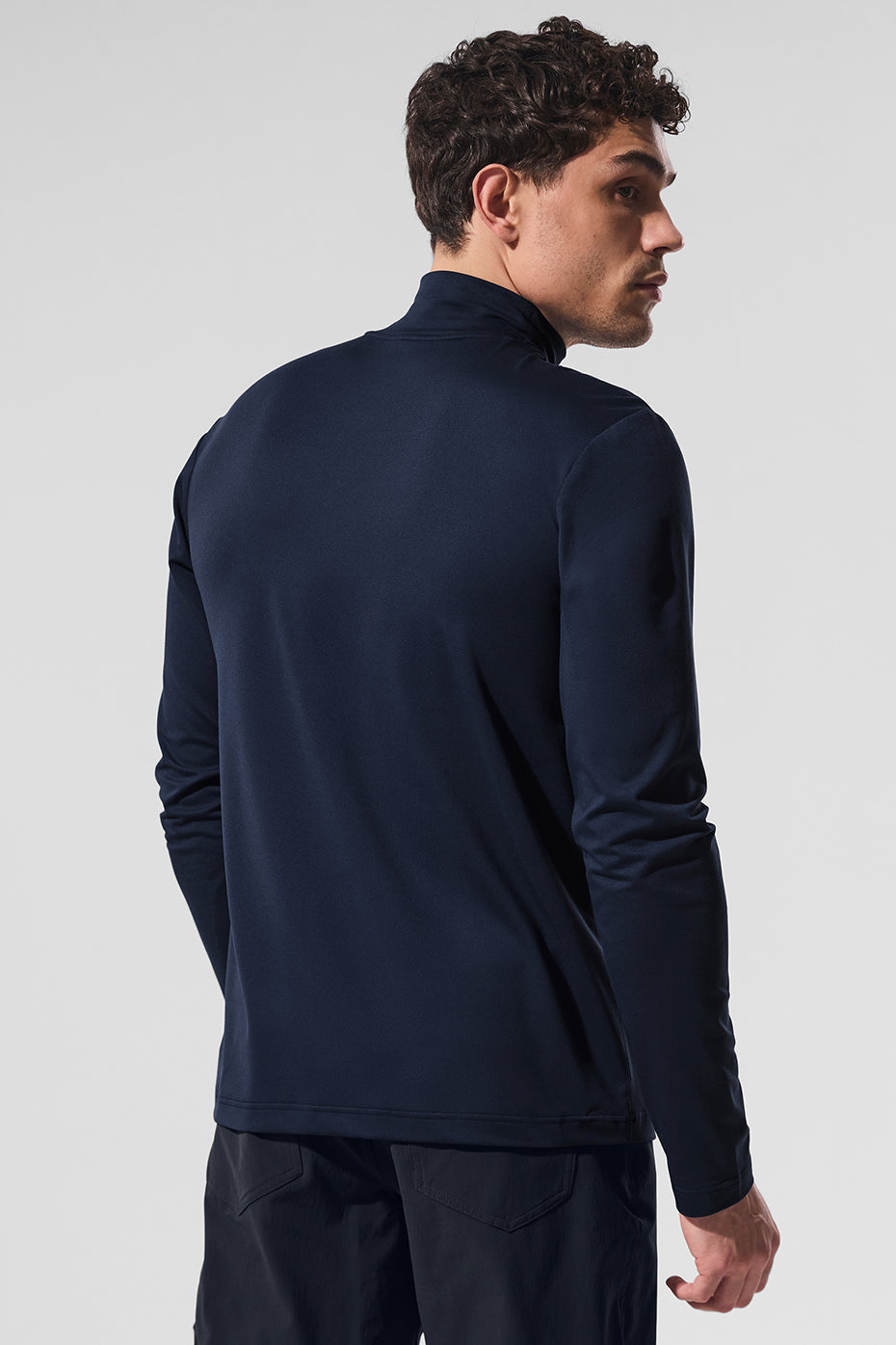 Alo Conquer Reform Mock Neck Long Sleeve Bleu marine - photo 2