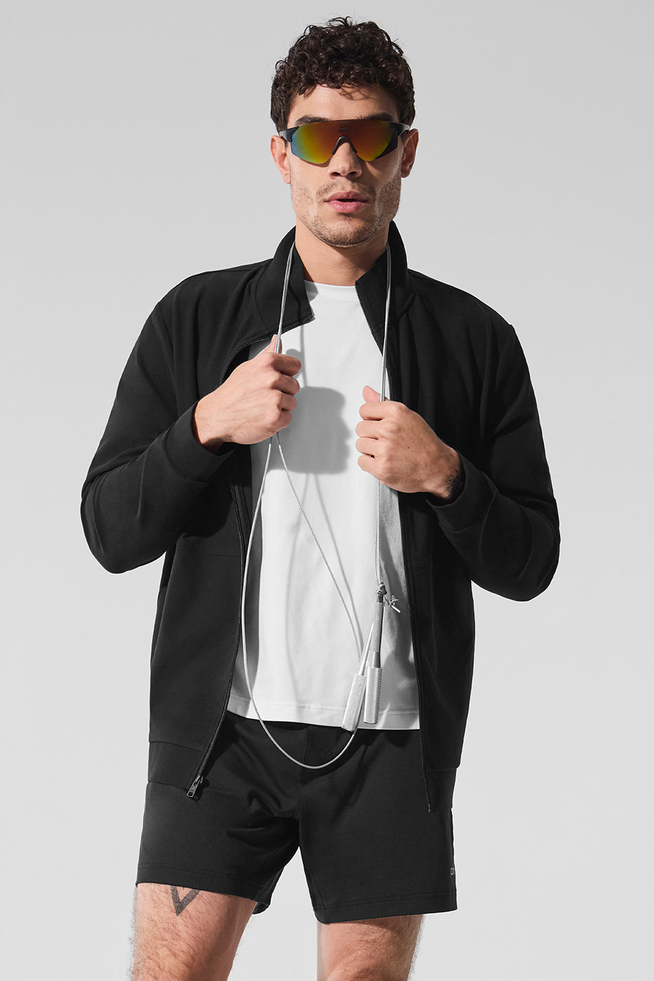 Alo Conquer Max Mock Neck Full Zip Noir - photo 2