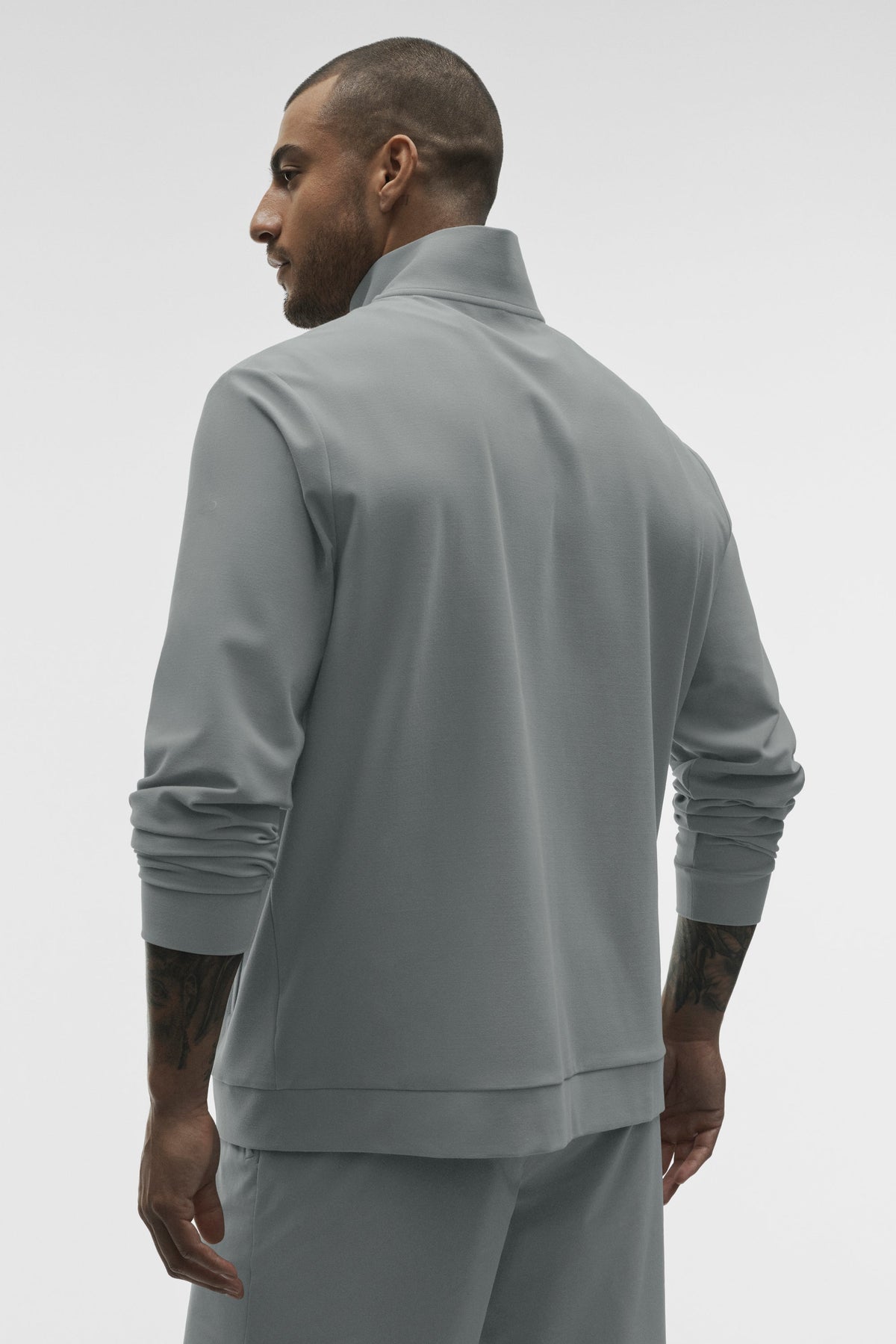 Alo Conquer Max Mock Neck Full Zip Gris Monument - photo 2