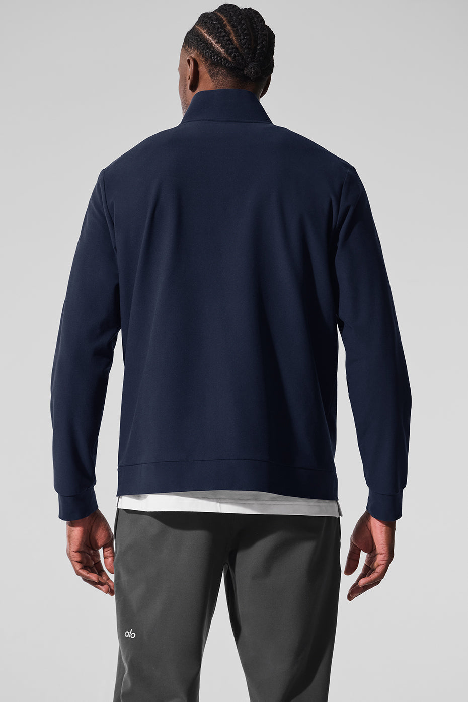 Alo Conquer Max Mock Neck Full Zip Bleu marine - photo 2