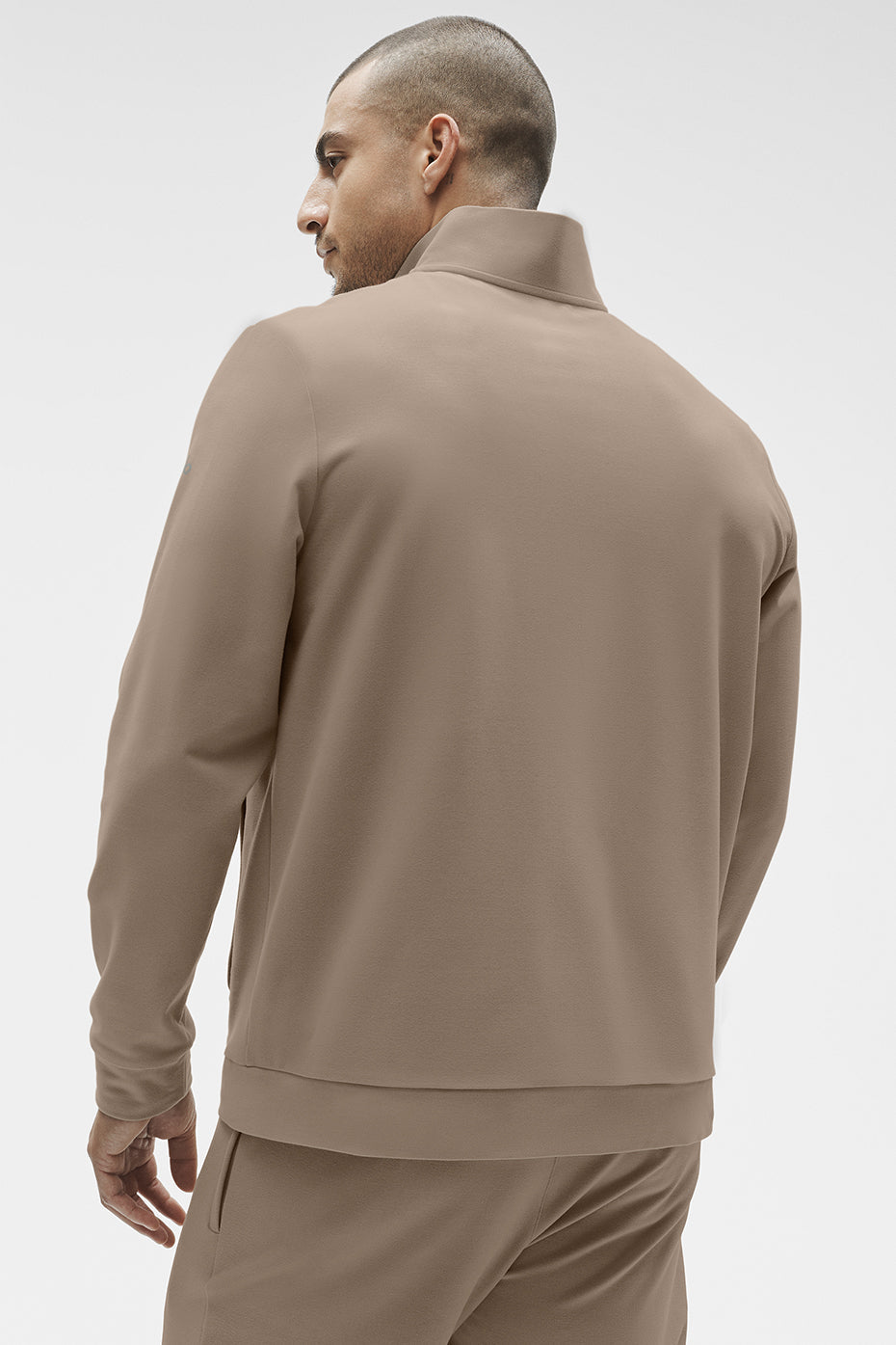 Alo Conquer Max Mock Neck Full Zip Beige Gravel - photo 2