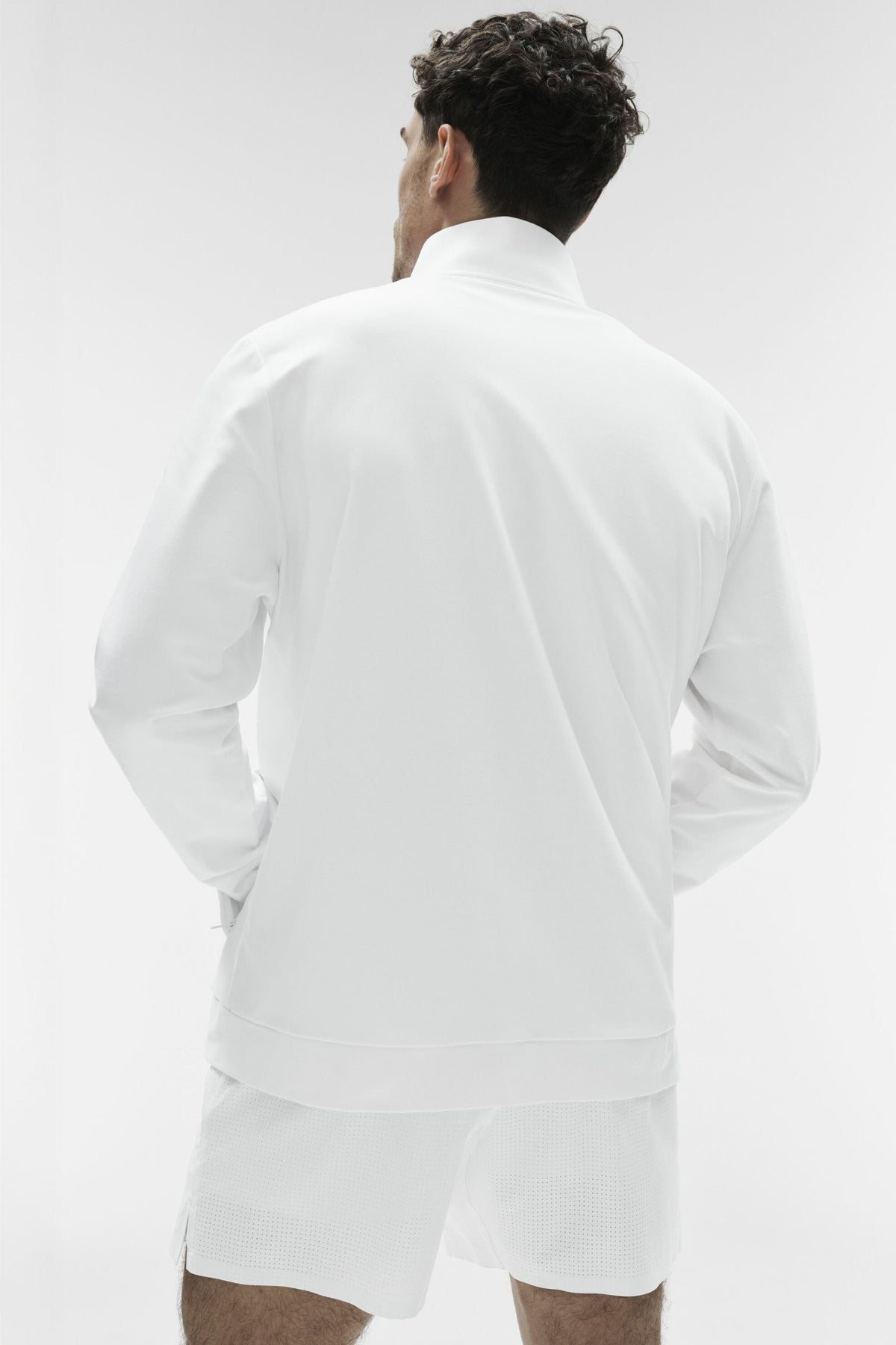 Alo Conquer Max Mock Neck Full Zip Blanc - photo 2