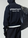 Essentials Classic Hoodie Vintage Black - porté