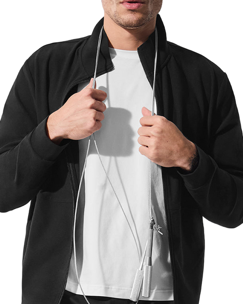 Alo Conquer Max Mock Neck Full Zip Noir sans fond