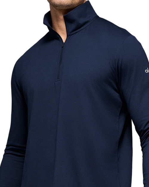 Alo 1/4 Zip Bleu marine sans fond